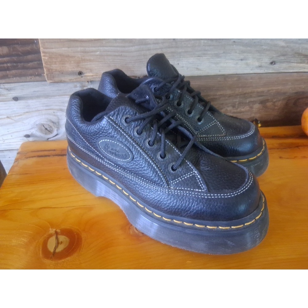 DR. MARTENS - Women Buzz 5-Eye Milled Napa Leather Shoes Size 7 - Picture 10 of 10